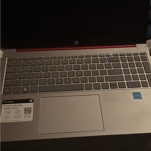 HP Gray and Red Laptop